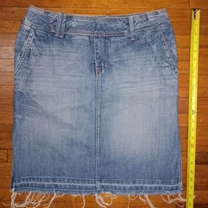 Rare 575 blue denim jean skirt.